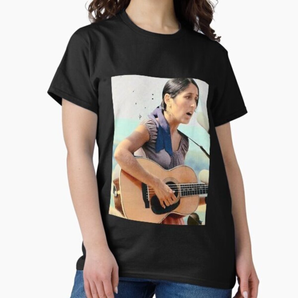 Joan Baez Unisex Joan Baez Black Tshirt